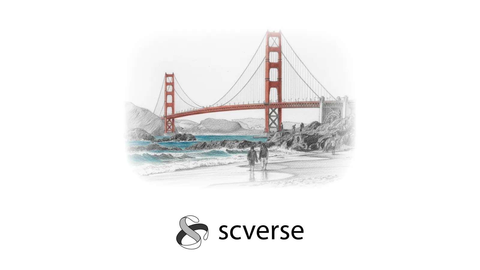 scverse logo - Golden Gate Bridge example